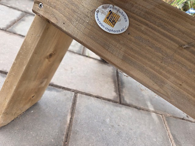 Houten tafel met 4x bank talen - afbeelding 8 van  12