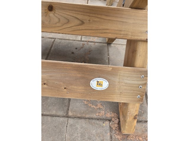 Houten tafel met 4x bank talen - afbeelding 12 van  12