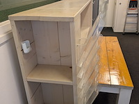 Houten tafel met ombouwkast - afbeelding 5 van  5
