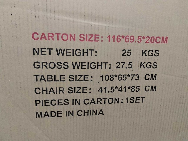 Houten tafelset met 4 stoelen. - afbeelding 3 van  4