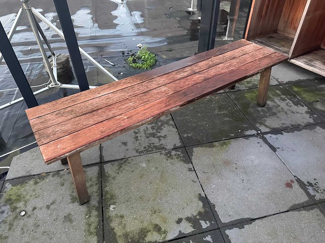 Houten terrasbank - afbeelding 1 van  4