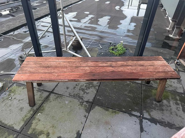 Houten terrasbank - afbeelding 2 van  4