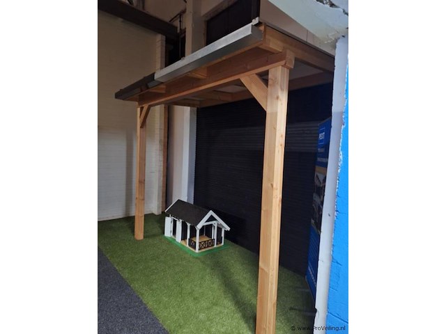 Houten terrasoverkapping - 300x125cm - afbeelding 2 van  2