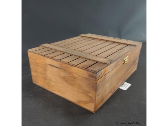 Houten theekist - afbeelding 1 van  5