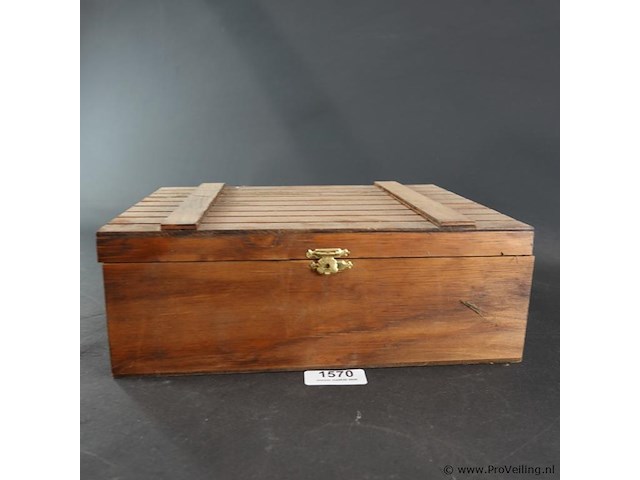 Houten theekist - afbeelding 3 van  5