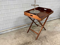 Houten theetafel met etagère - afbeelding 3 van  4