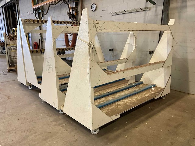 Houten transportkar (4x) - afbeelding 2 van  4