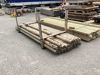 Houten tuin palen ø90 x 3500mm (24x) - afbeelding 4 van  4