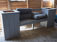 Houten tuinbank incl. kussens - afbeelding 1 van  3