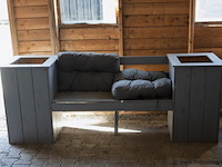 Houten tuinbank incl. kussens - afbeelding 2 van  3