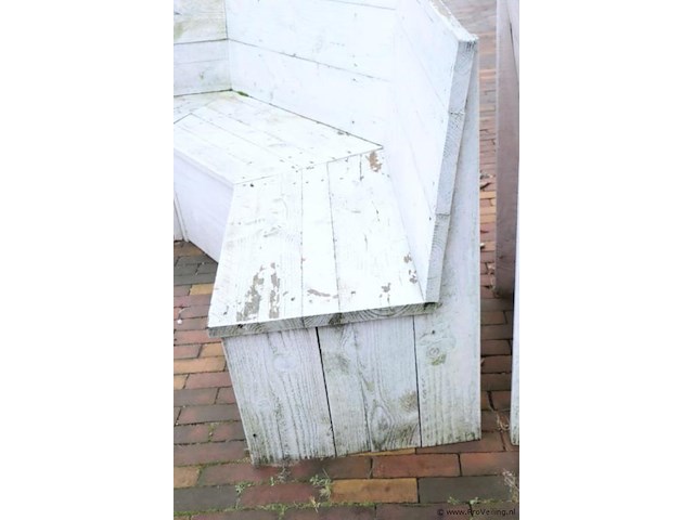 Houten tuinbank/rondzit - 225x170x96cm - afbeelding 3 van  6