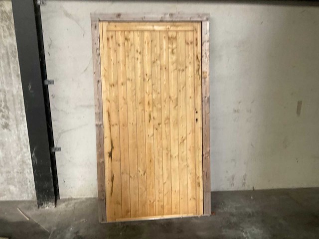Houten tuindeur in kozijn - 112x207 cm - afbeelding 2 van  6