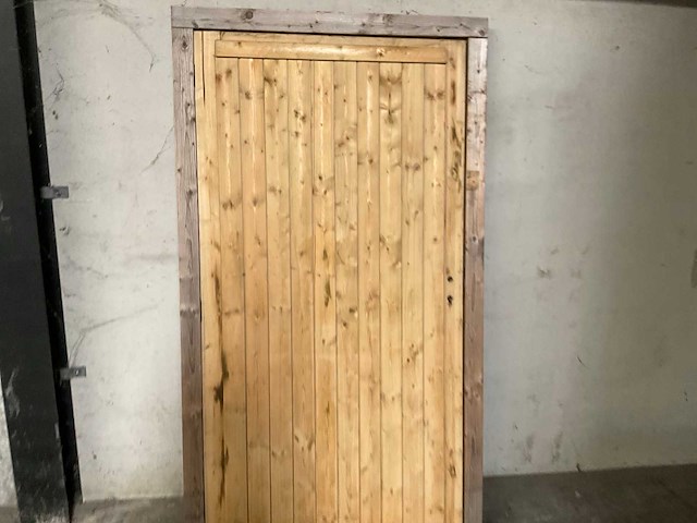 Houten tuindeur in kozijn - 112x207 cm - afbeelding 3 van  6