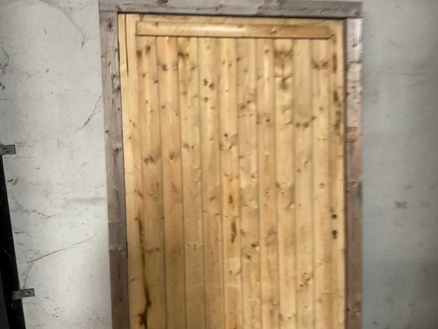 Houten tuindeur in kozijn - 112x207 cm - afbeelding 4 van  6
