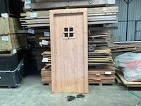 Houten tuindeur met kozijn - 201x90 cm - afbeelding 1 van  9
