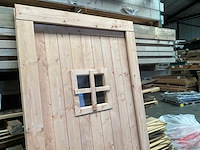 Houten tuindeur met kozijn - 201x90 cm - afbeelding 4 van  9