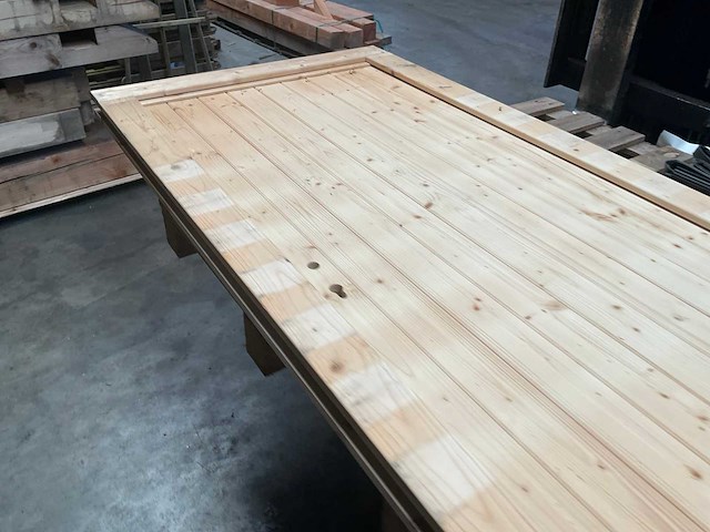 Houten tuindeur met kozijn - 209x119 cm - afbeelding 4 van  10