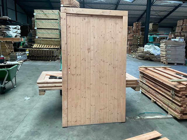Houten tuindeur met kozijn - 209x119 cm - afbeelding 2 van  7