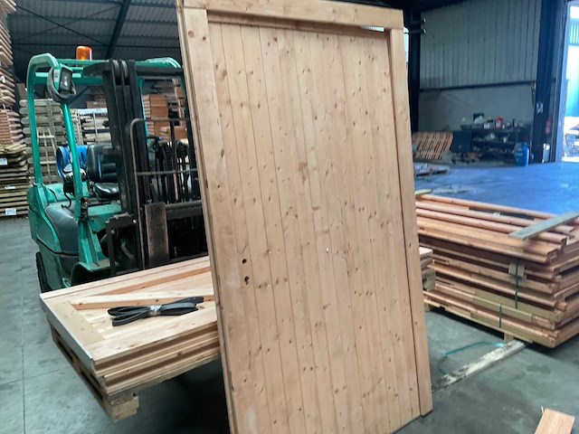 Houten tuindeur met kozijn - 209x119 cm - afbeelding 3 van  7