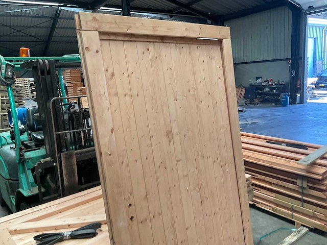 Houten tuindeur met kozijn - 209x119 cm - afbeelding 4 van  7