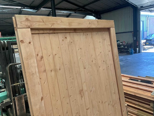 Houten tuindeur met kozijn - 209x119 cm - afbeelding 5 van  7
