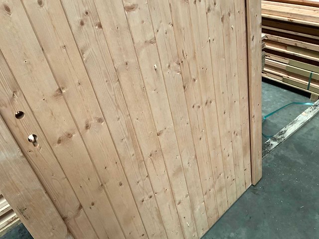Houten tuindeur met kozijn - 209x119 cm - afbeelding 7 van  7
