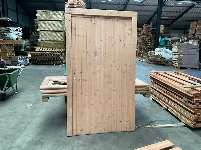 Houten tuindeur met kozijn - 209x119 cm - afbeelding 2 van  7