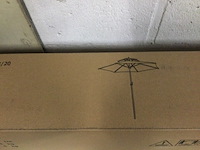 Houten tuinparasol 2,7 meter, pure home & garden, bois, taupe - afbeelding 3 van  7