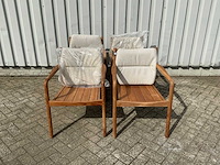 Houten tuinstoel (4x) - afbeelding 1 van  7