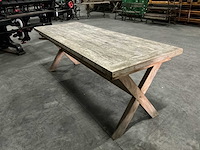 Houten tuintafel (2x) - afbeelding 3 van  6