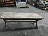 Houten tuintafel (2x) - afbeelding 5 van  6