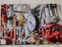 Houten vakkenkast met grote hoeveel projectstukken. afmeting 200 x 60 x 95 cm. - afbeelding 5 van  5