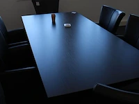Houten vergadertafel. afmeting 220 x 100 cm. hoogte 75 cm - afbeelding 3 van  3