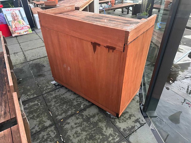 Houten verrijdbaar servicemeubel - afbeelding 3 van  5