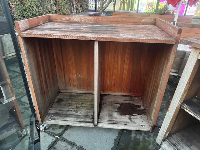 Houten verrijdbaar servicemeubel - afbeelding 4 van  5