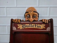 Houten vintage kranten/post organizer - afbeelding 5 van  6