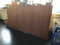 Houten vintage opbergkasten (3x)