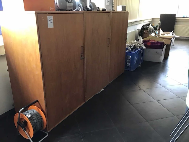 Houten vintage opbergkasten (3x) - afbeelding 2 van  4