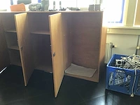 Houten vintage opbergkasten (3x) - afbeelding 3 van  4