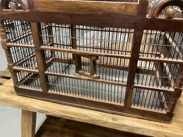 Houten vogelkooi - afbeelding 3 van  14