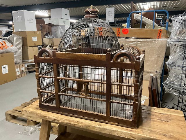 Houten vogelkooi - afbeelding 7 van  14