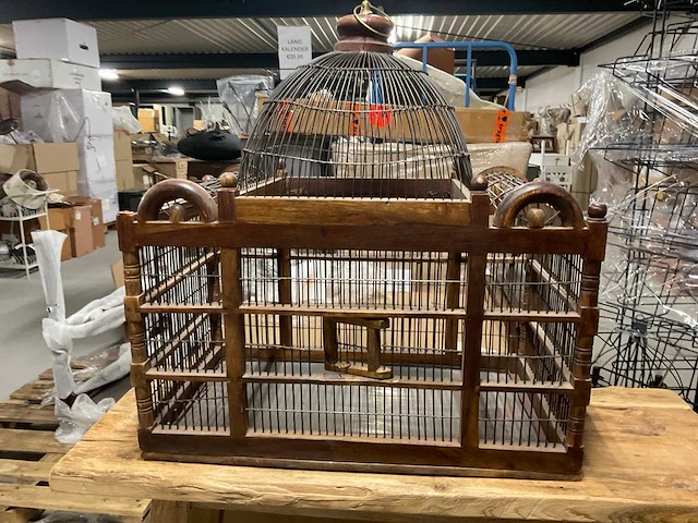 Houten vogelkooi - afbeelding 9 van  14