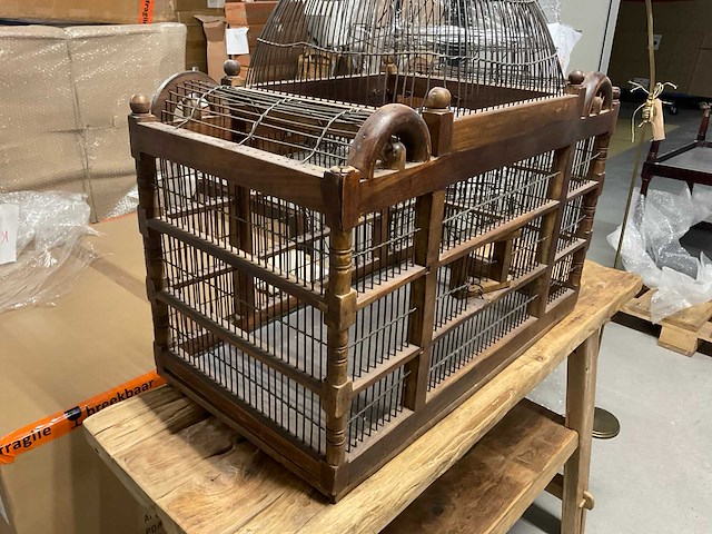 Houten vogelkooi - afbeelding 12 van  14