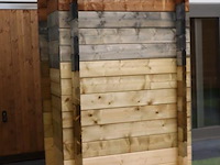 Houten wand - 120x120x227cm - afbeelding 1 van  3