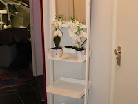 Houten wandmeubel voorzien van spiegel. afm. 43 x 40 x 184 cm. - afbeelding 2 van  2