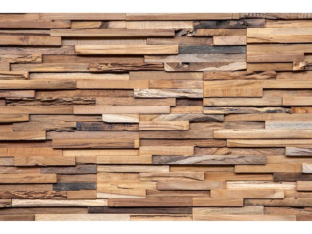 Houten wandpaneel jati (2x) - afbeelding 2 van  3