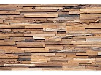 Houten wandpaneel jati (2x) - afbeelding 2 van  3