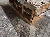Houten werkbank met stalen blad - afbeelding 2 van  5