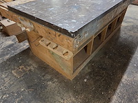 Houten werkbank met stalen blad - afbeelding 3 van  5