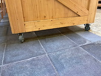 Houten werkbank | verrijdbaar | met 6 klapstoelen - afbeelding 6 van  12